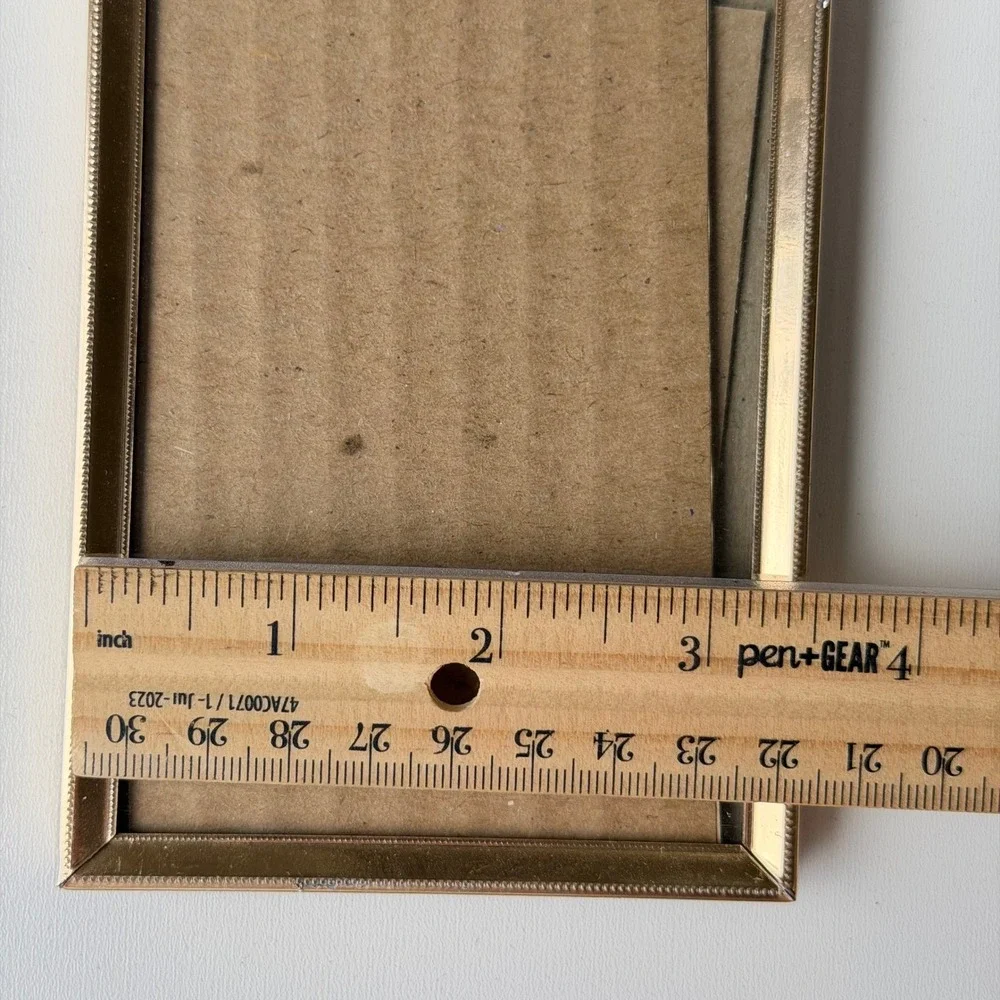 Vintage Gold Metal Picture‎ Frame 3x4 Ornate Old World Cottage French